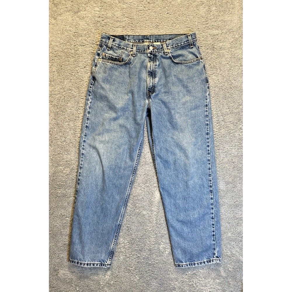 Levis 550 Jeans Mens 38x30 Relaxed Fit Tapered Leg Demin Workwear Light Wash 36W